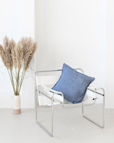 Cushion Cover With Zipper in Denim | MagicLinen