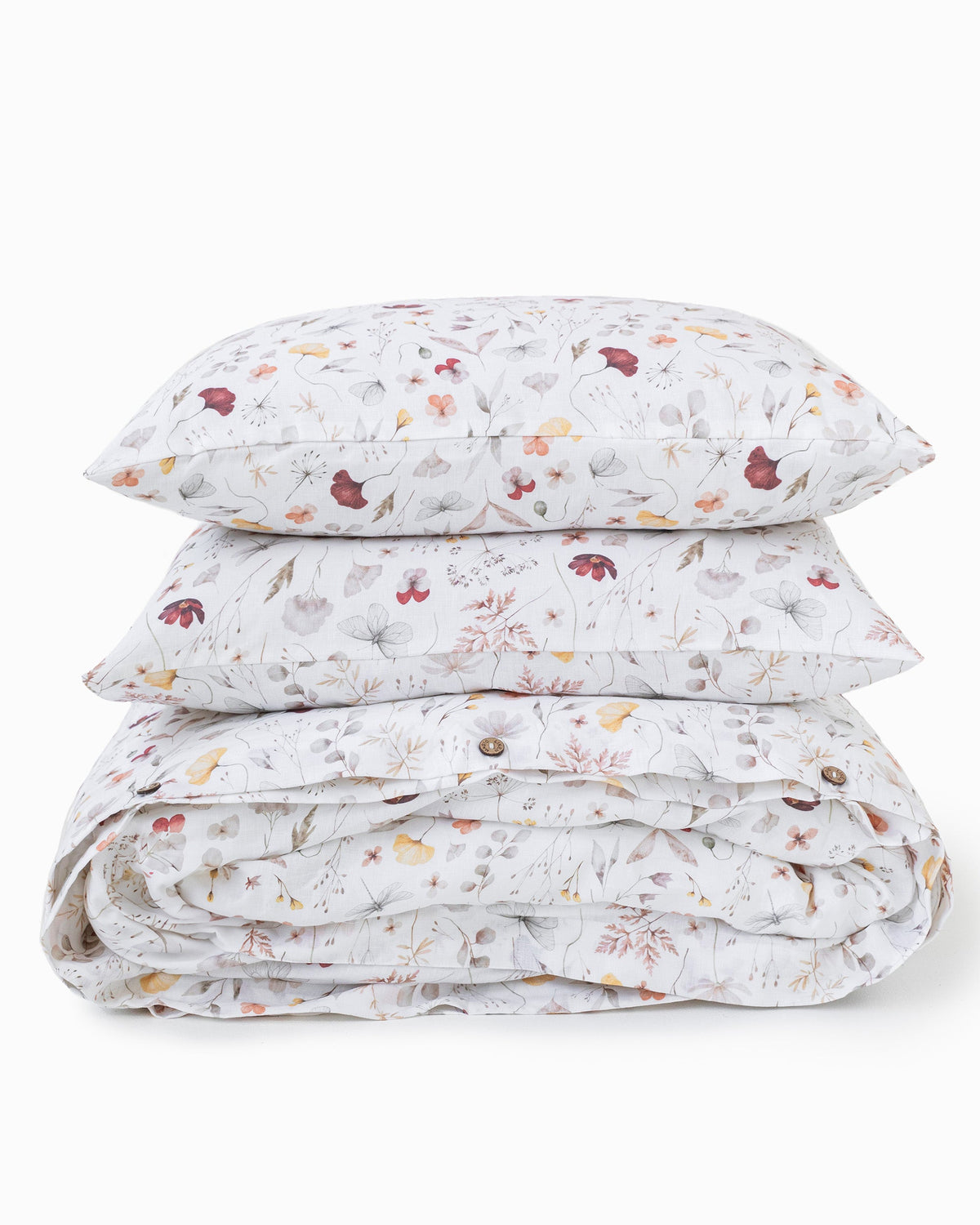 Meadow print linen duvet cover set
