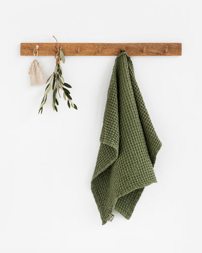 Waffle Kitchen Towel in Forest green