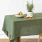 Custom size Forest green linen tablecloth - MagicLinen
