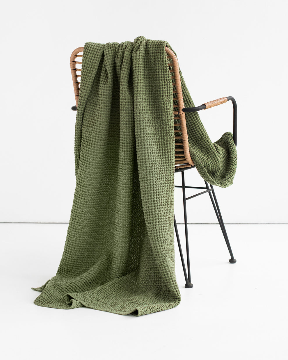 Walker Waffle Check Green Throw - Madras Link main image 1