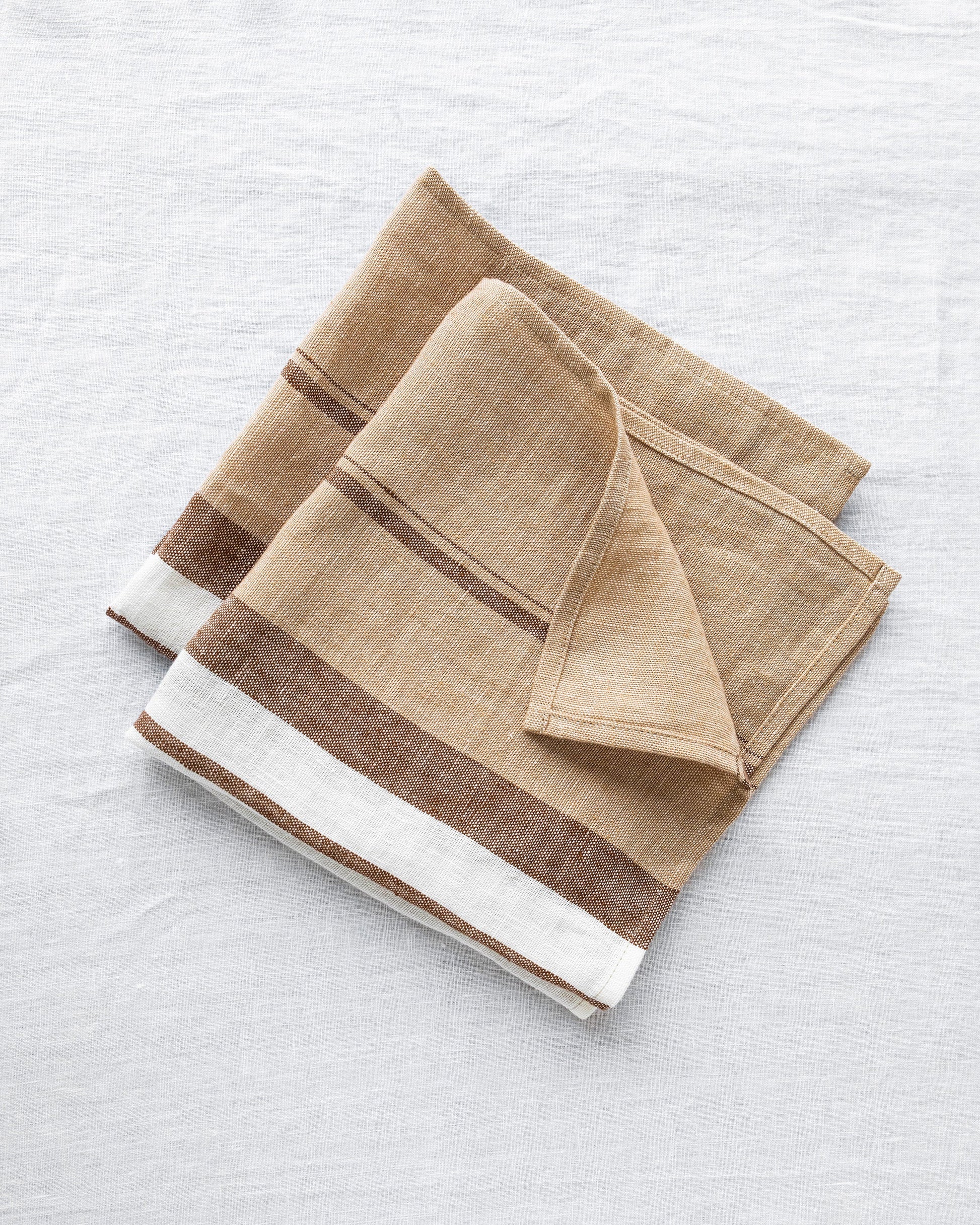 French striped linen napkin set of 2 - MagicLinen