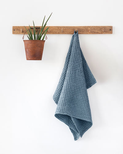 Waffle Kitchen Towel in Gray blue