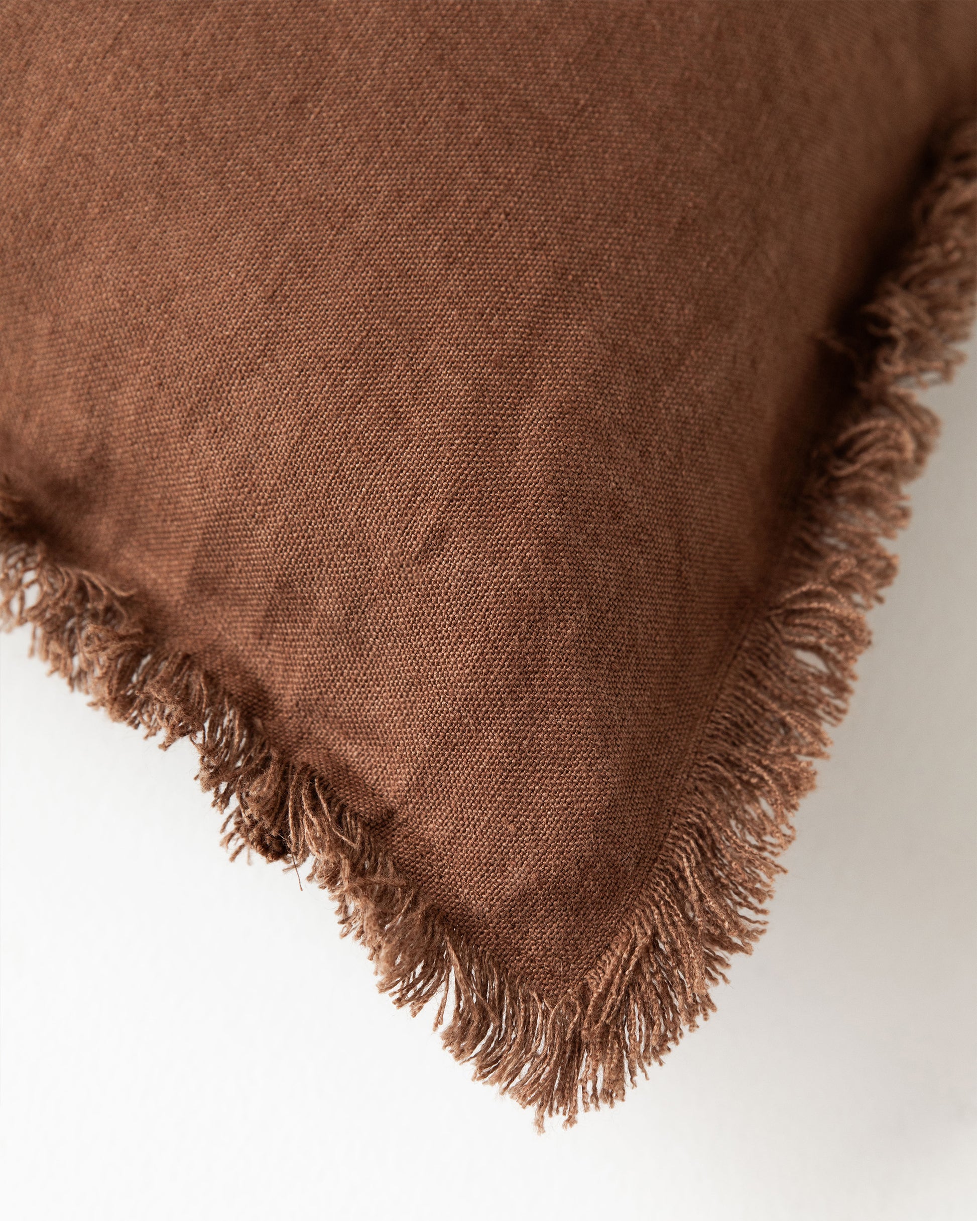 Heavyweight deco pillow cover in Chocolate brown | MagicLinen