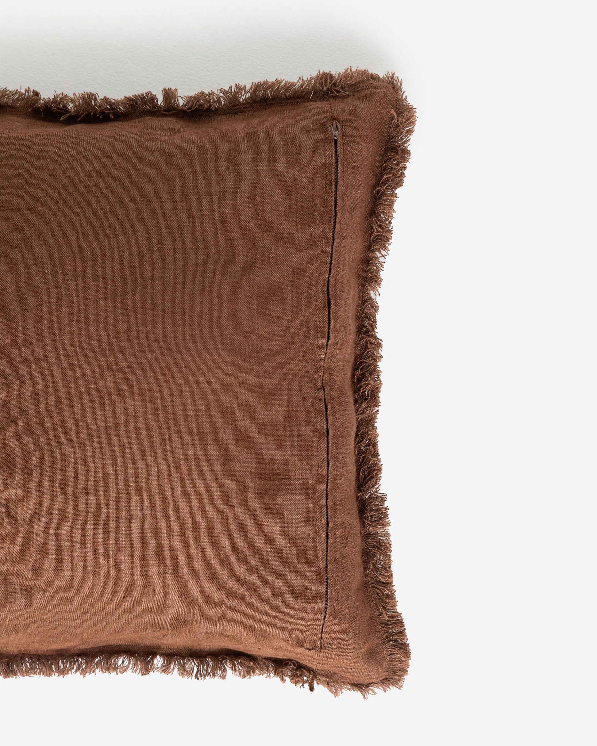 Heavyweight deco pillow cover in Chocolate brown | MagicLinen