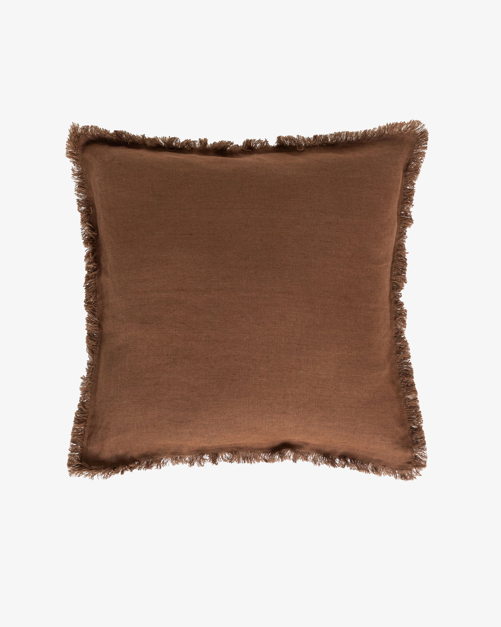 Heavyweight deco pillow cover in Chocolate brown | MagicLinen