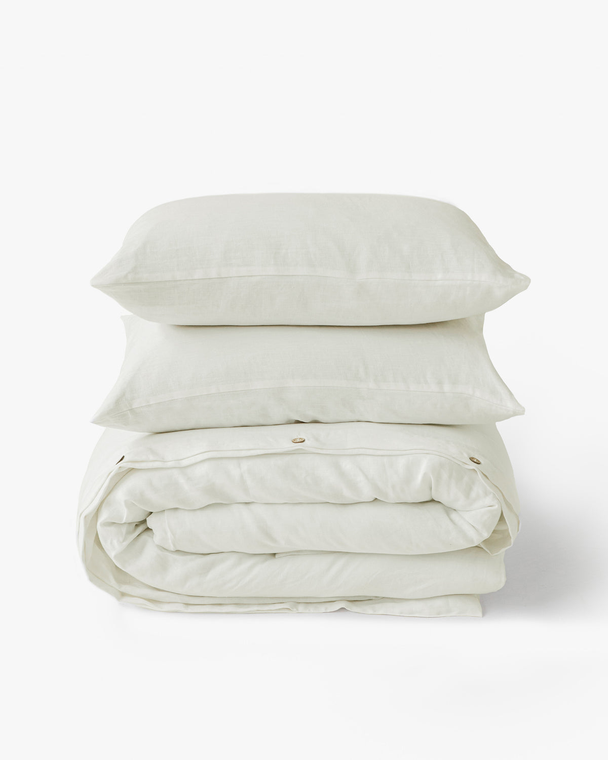 Ivory linen duvet cover set (3 pcs)