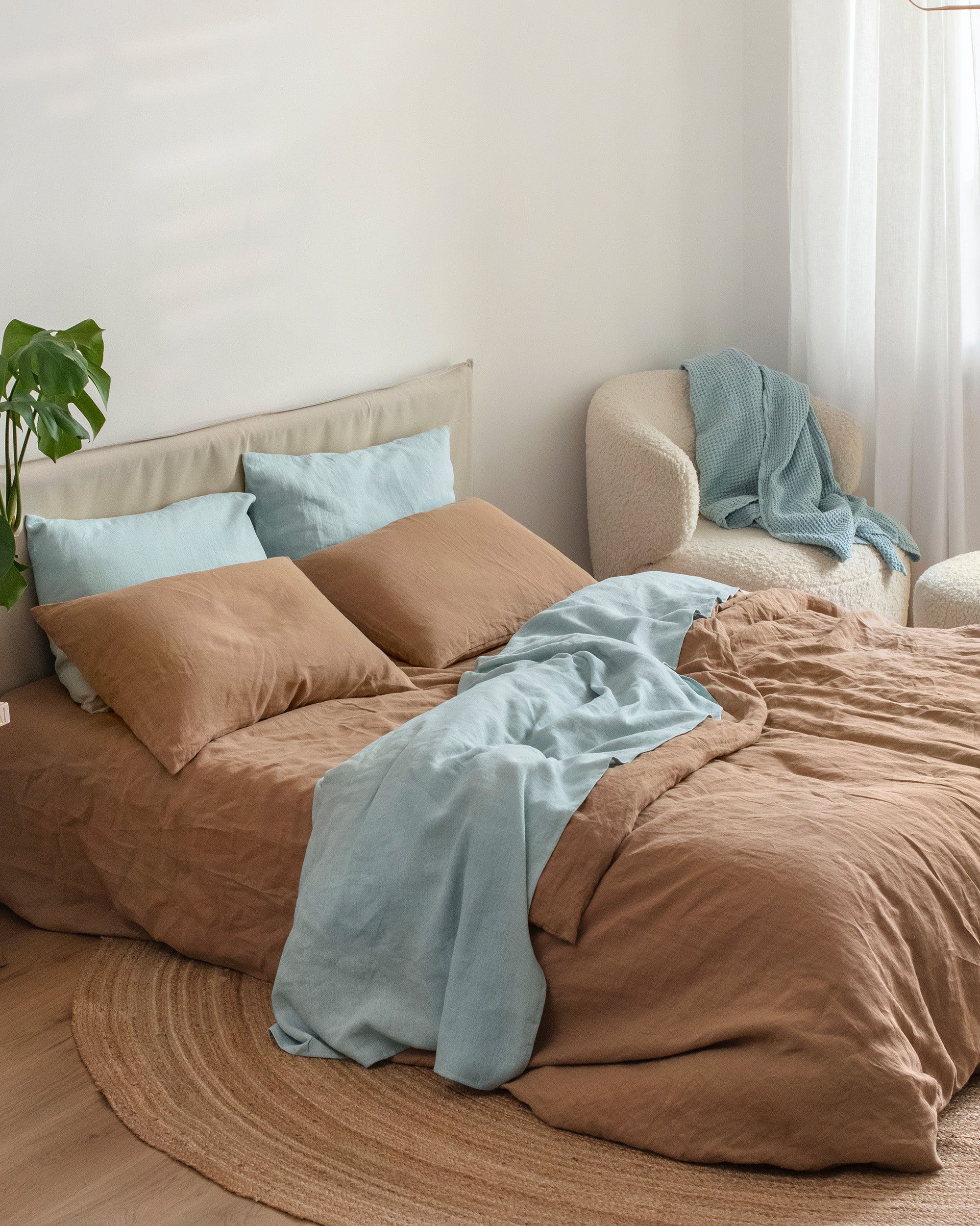 Latte Linen Duvet Set | MagicLinen