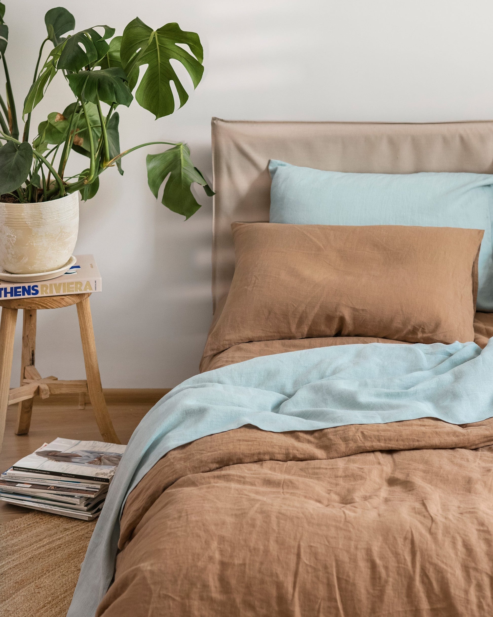 Latte linen pillowcase - MagicLinen