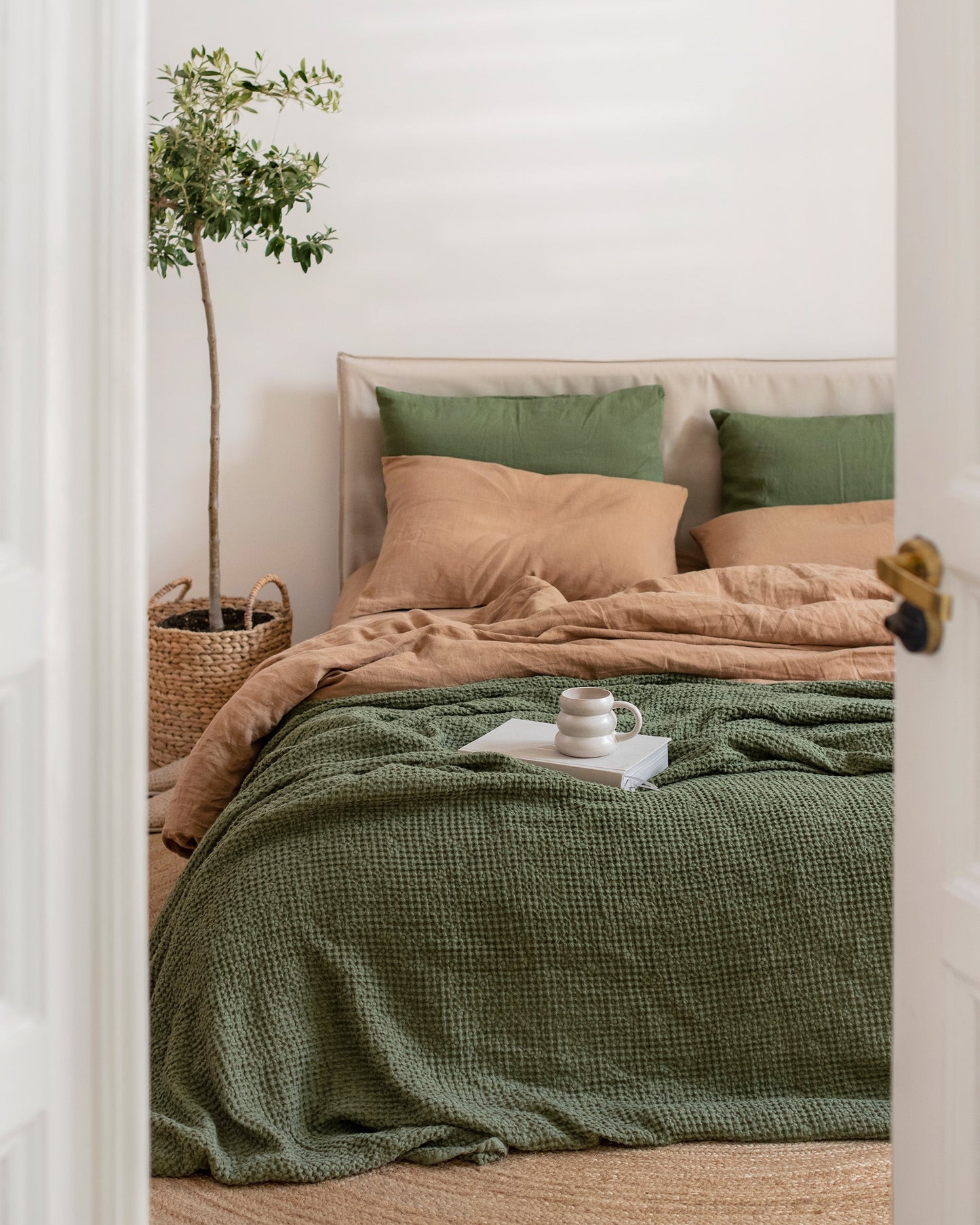 Latte linen pillowcase - MagicLinen