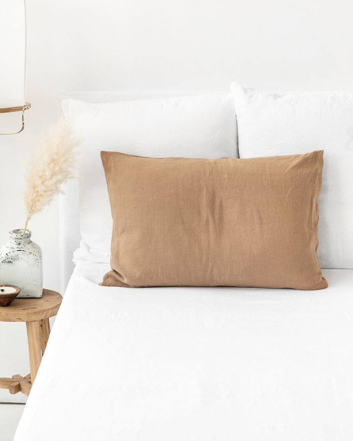 Latte linen pillowcase - MagicLinen