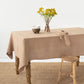 Custom size (inch) linen tablecloth in Latte