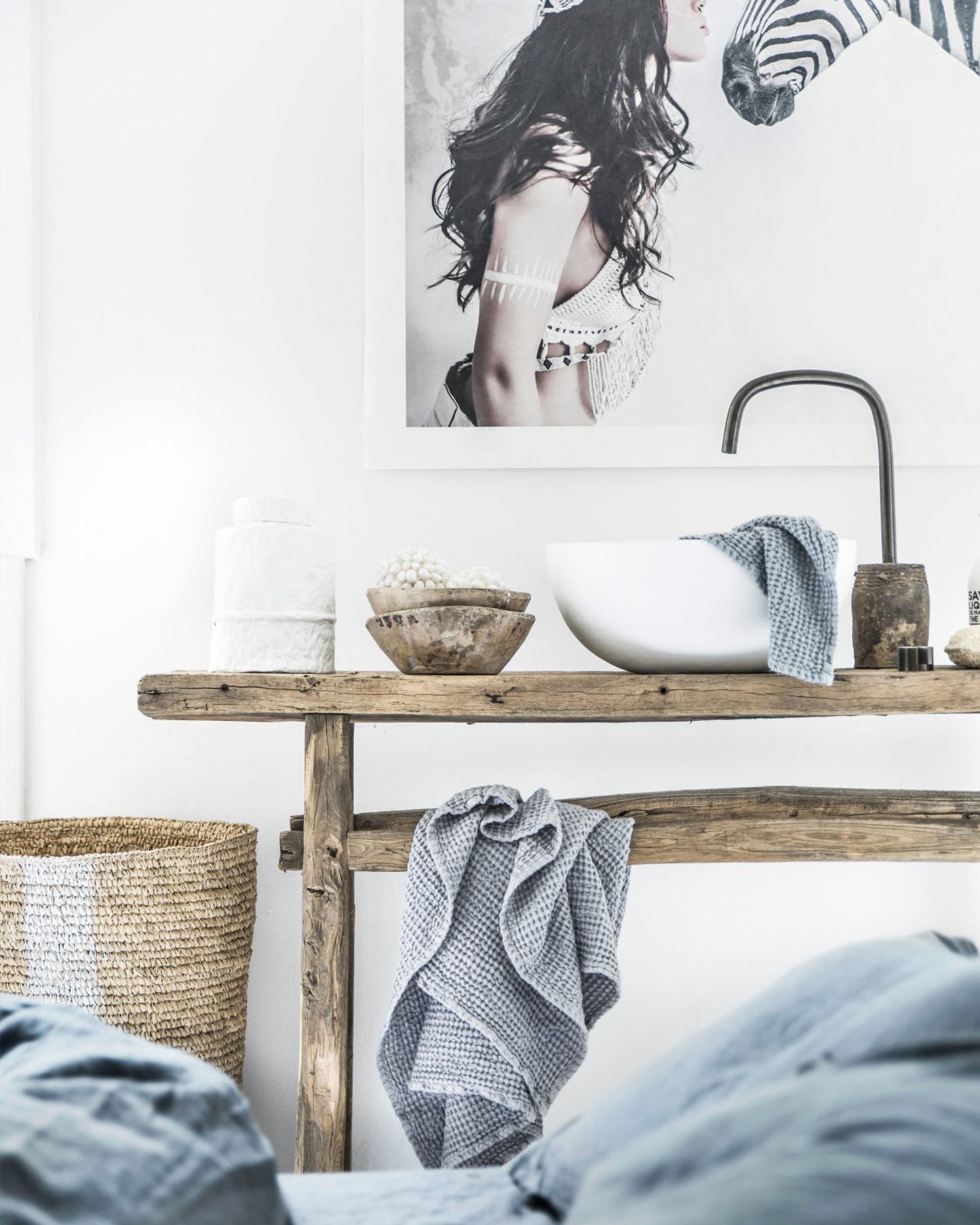 Light Grey Linen Towel | MagicLinen