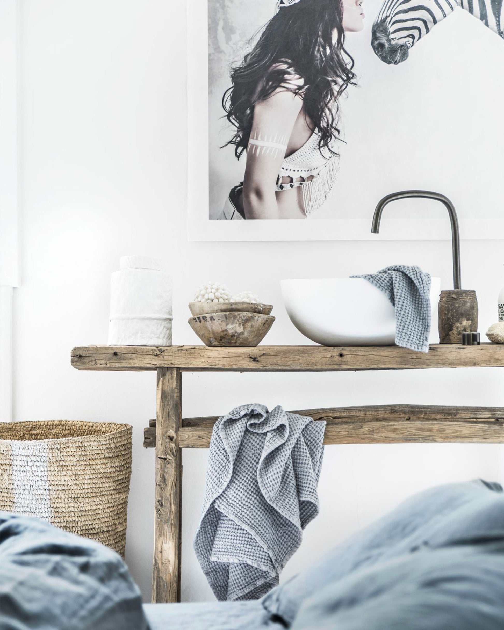 Light Grey Linen Towel | MagicLinen