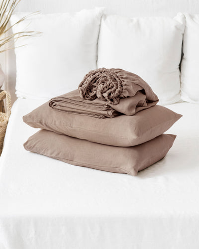 Mocha Linen Sheet Set | MagicLinen