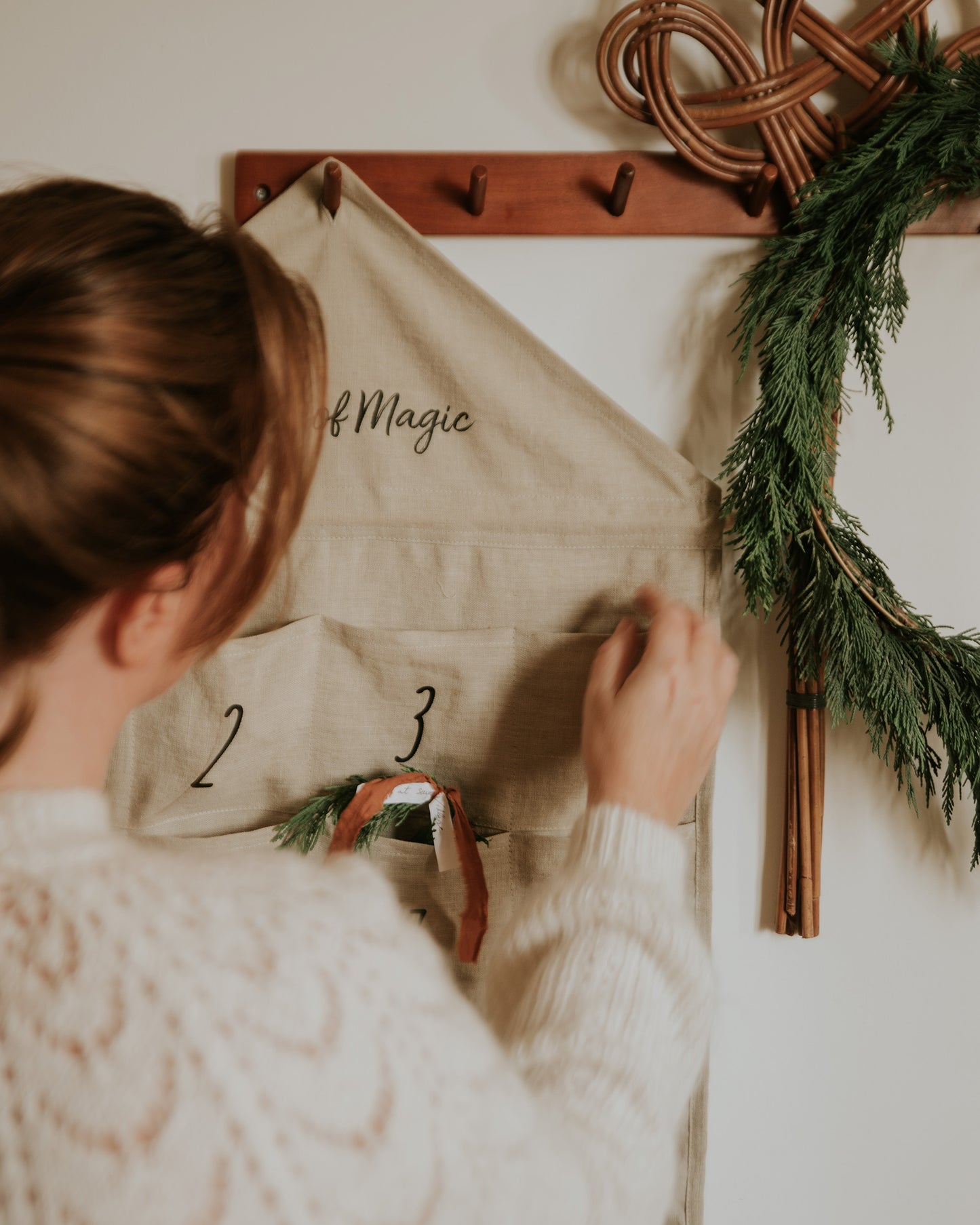 Linen advent calendar