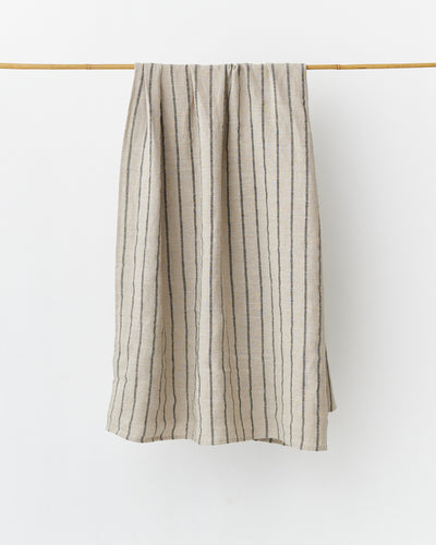 Linen beach towel in Subtle lines