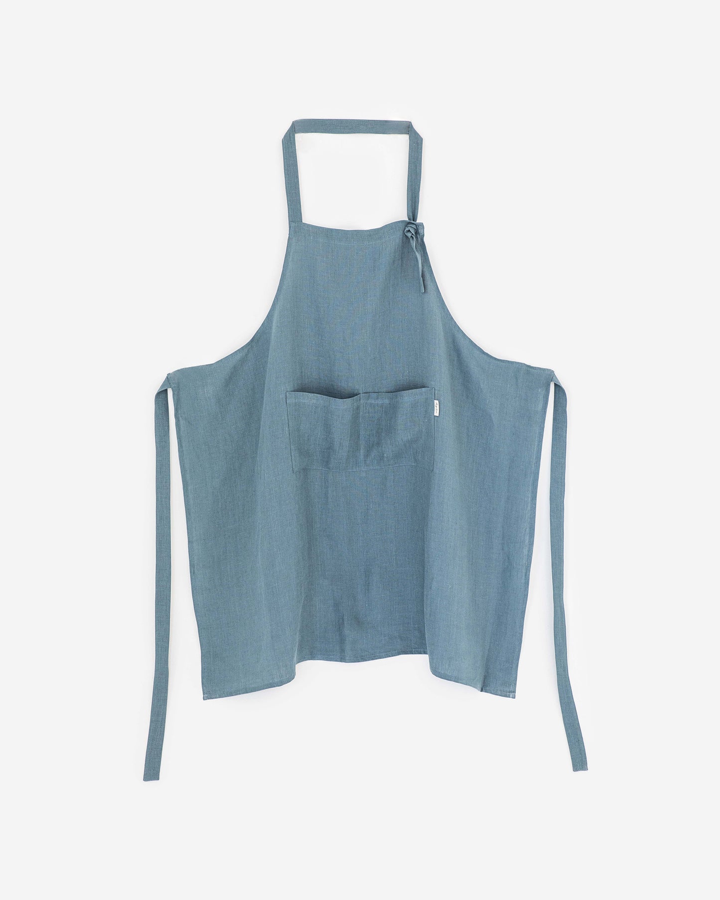 Men's linen bib apron in Gray blue | MagicLinen