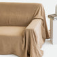 Custom size (inch) linen couch cover in latte