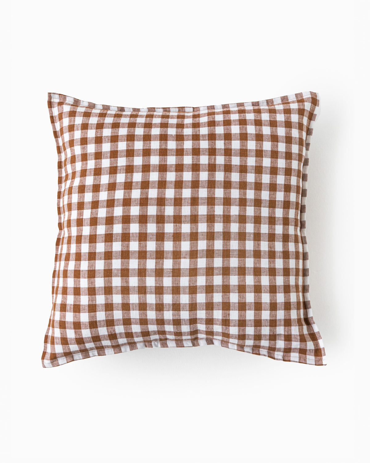 Deco pillow cover buttons Cinnamon gingham