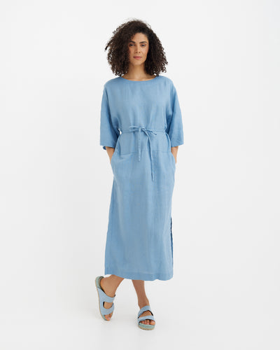 Linen Dress HANALEI in Soft blue