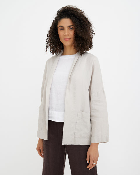 Linen jacket LOS ANGELES in Natural flax | MagicLinen