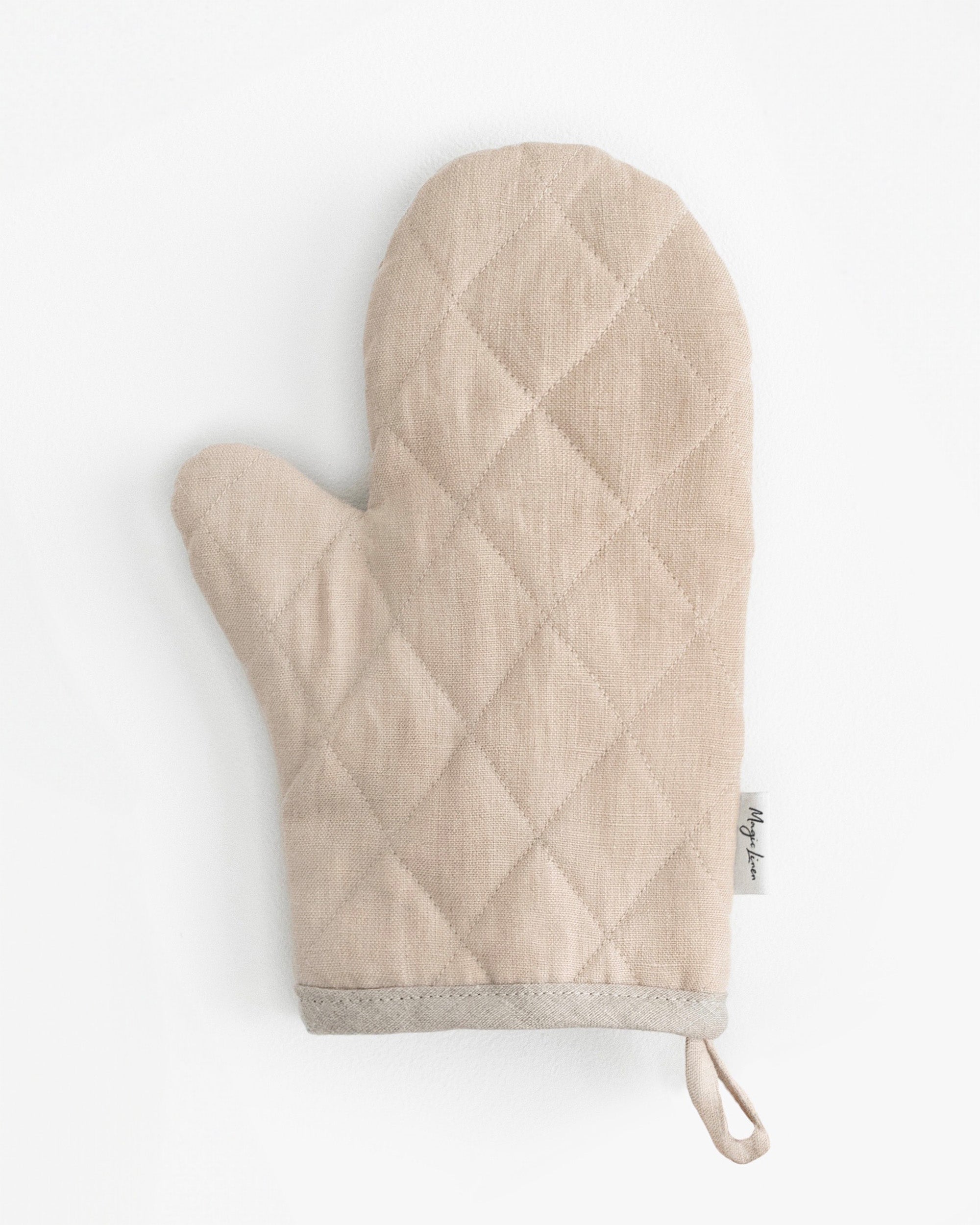Linen oven mitt (1 pcs) in Natural linen
