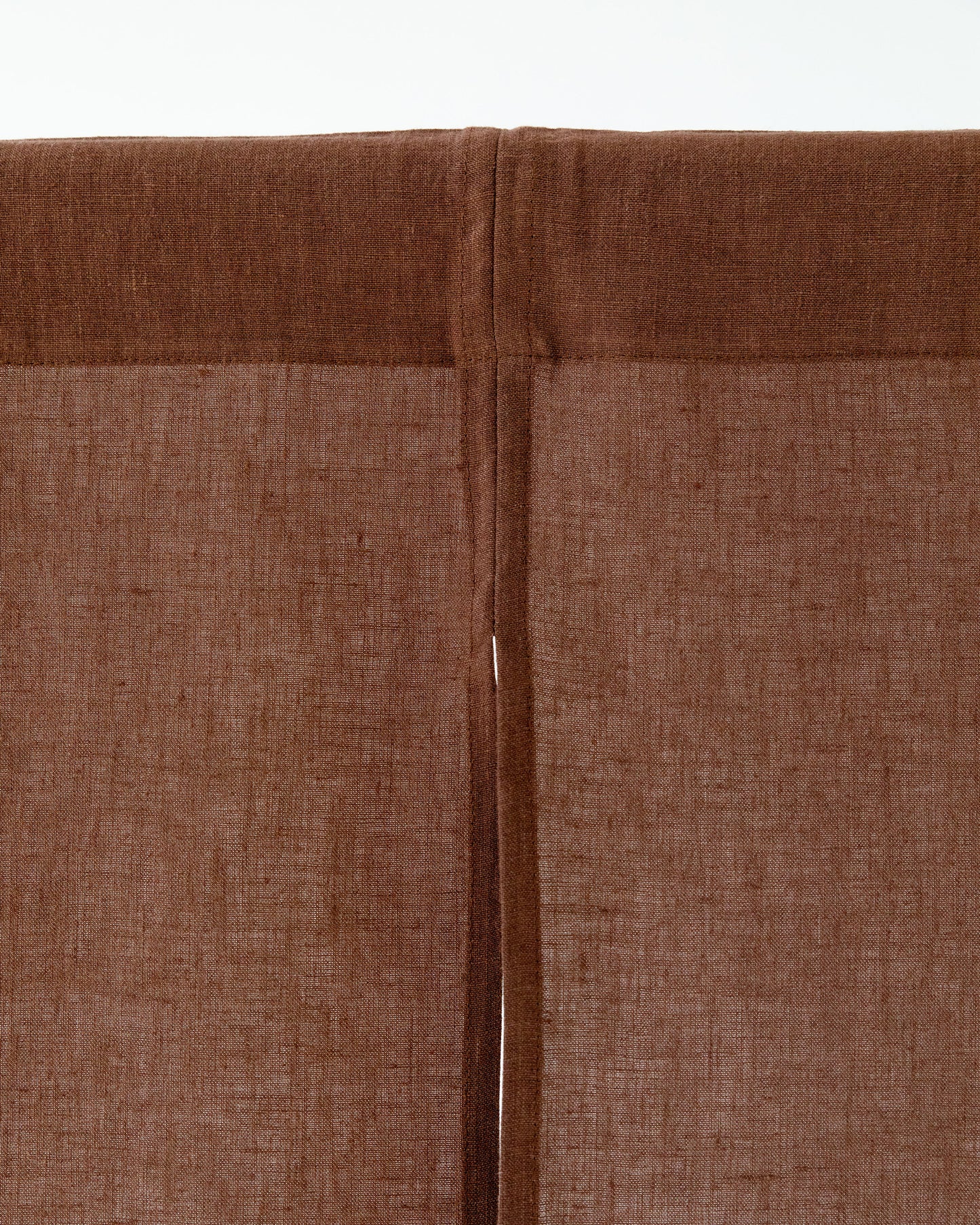 Linen Noren Curtains in Chocolate brown | Magiclinen