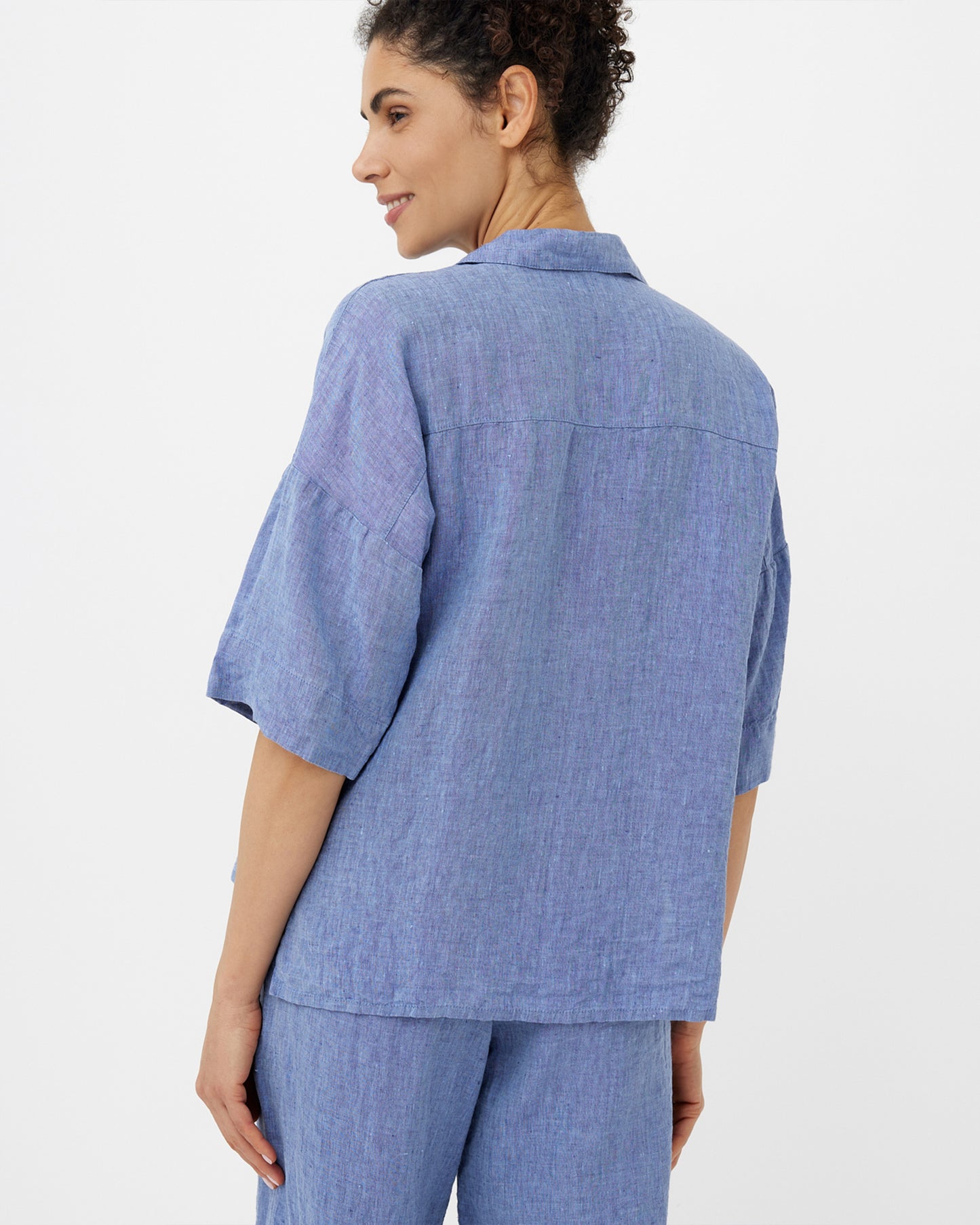 Leinen-Pyjama-Set AVEIRA in Schwarz