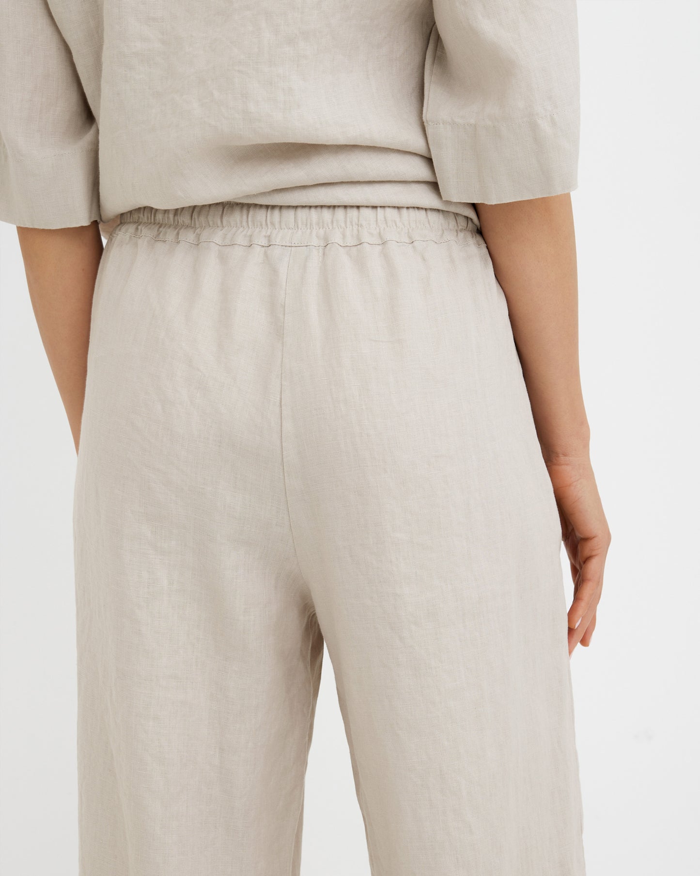 Leinen-Pyjama-Set AVEIRA in Schwarz