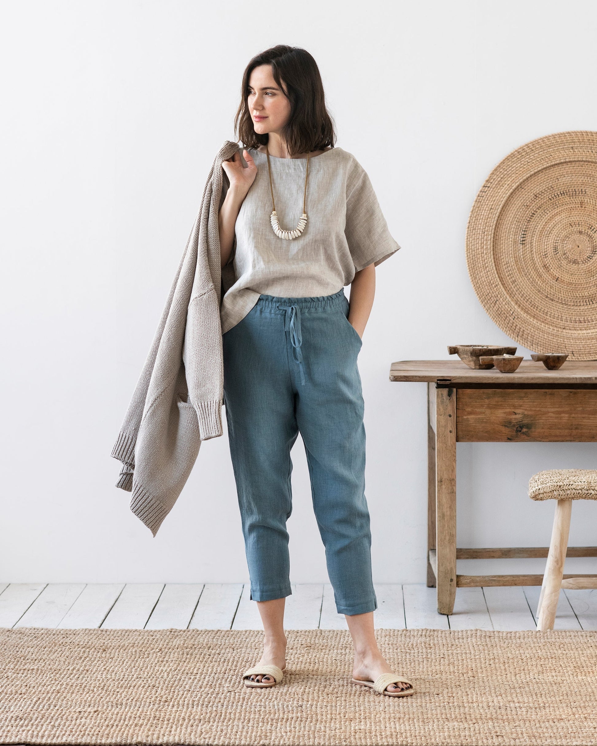 Linen pants DOMME in Various colors - MagicLinen