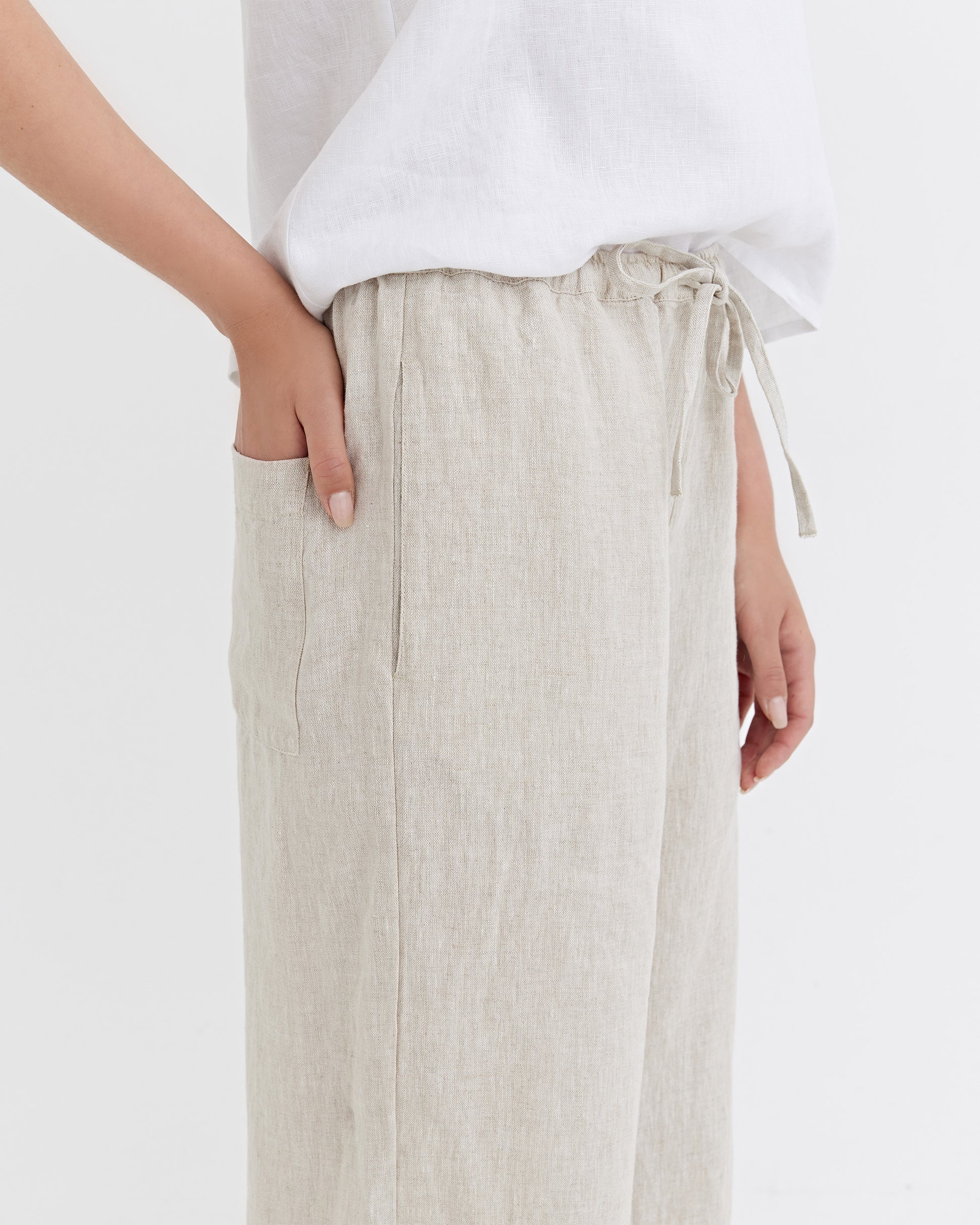 Linen Pants PEMBA in Natural melange | MagicLinen
