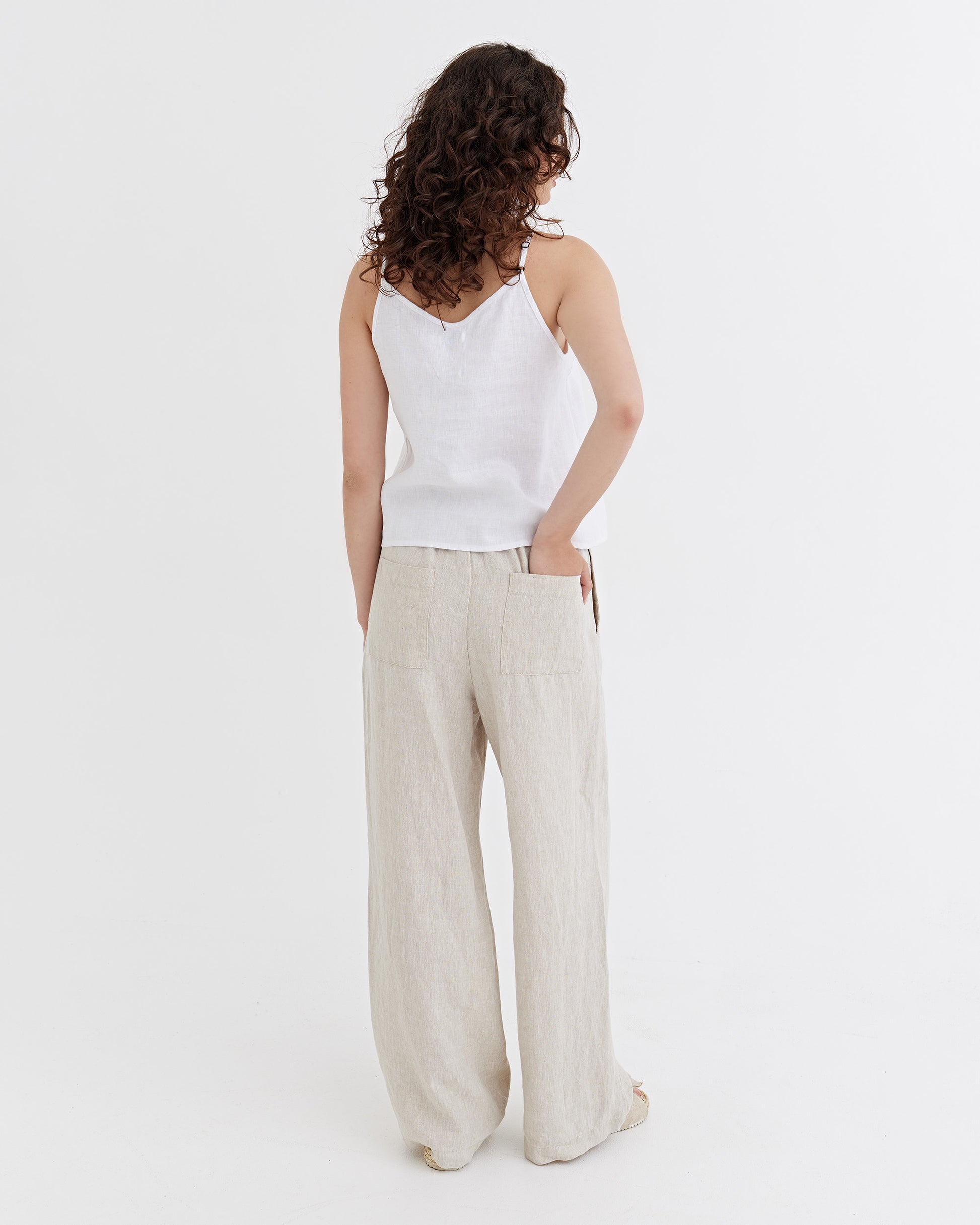 Linen Pants PEMBA in Natural melange | MagicLinen