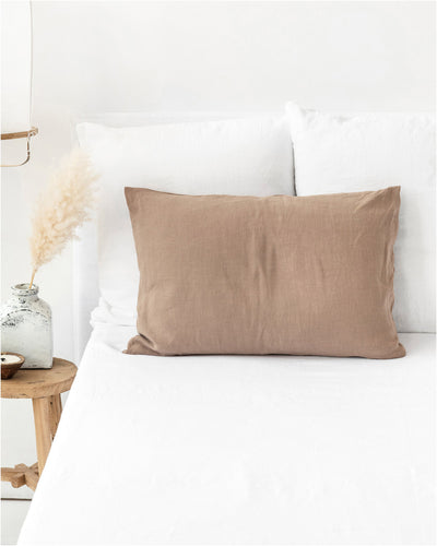 Mocha Linen Pillow Cover | MagicLinen