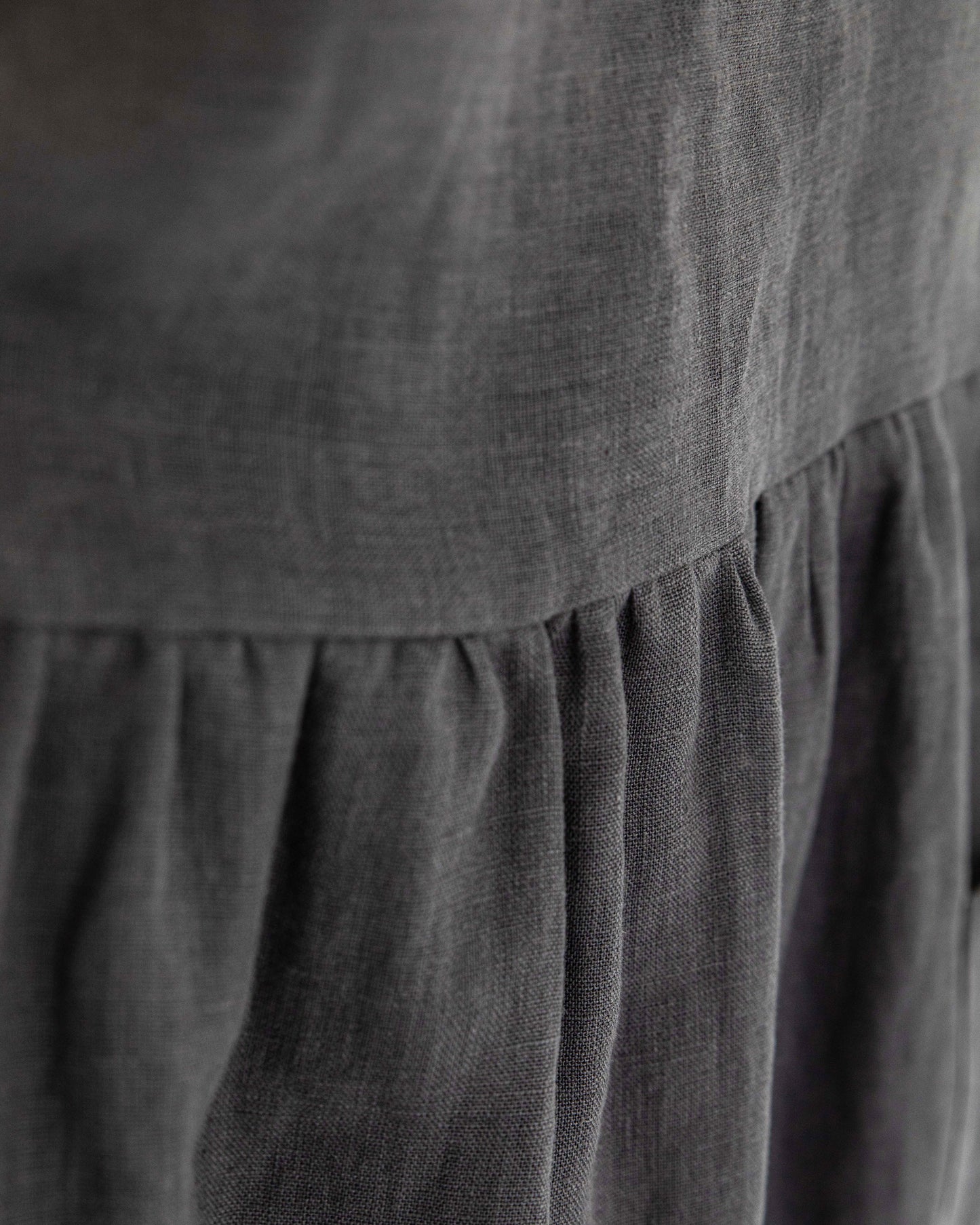 Pinafore apron dress in Charcoal gray