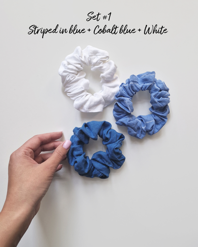 Linen scrunchie set (3 pcs)