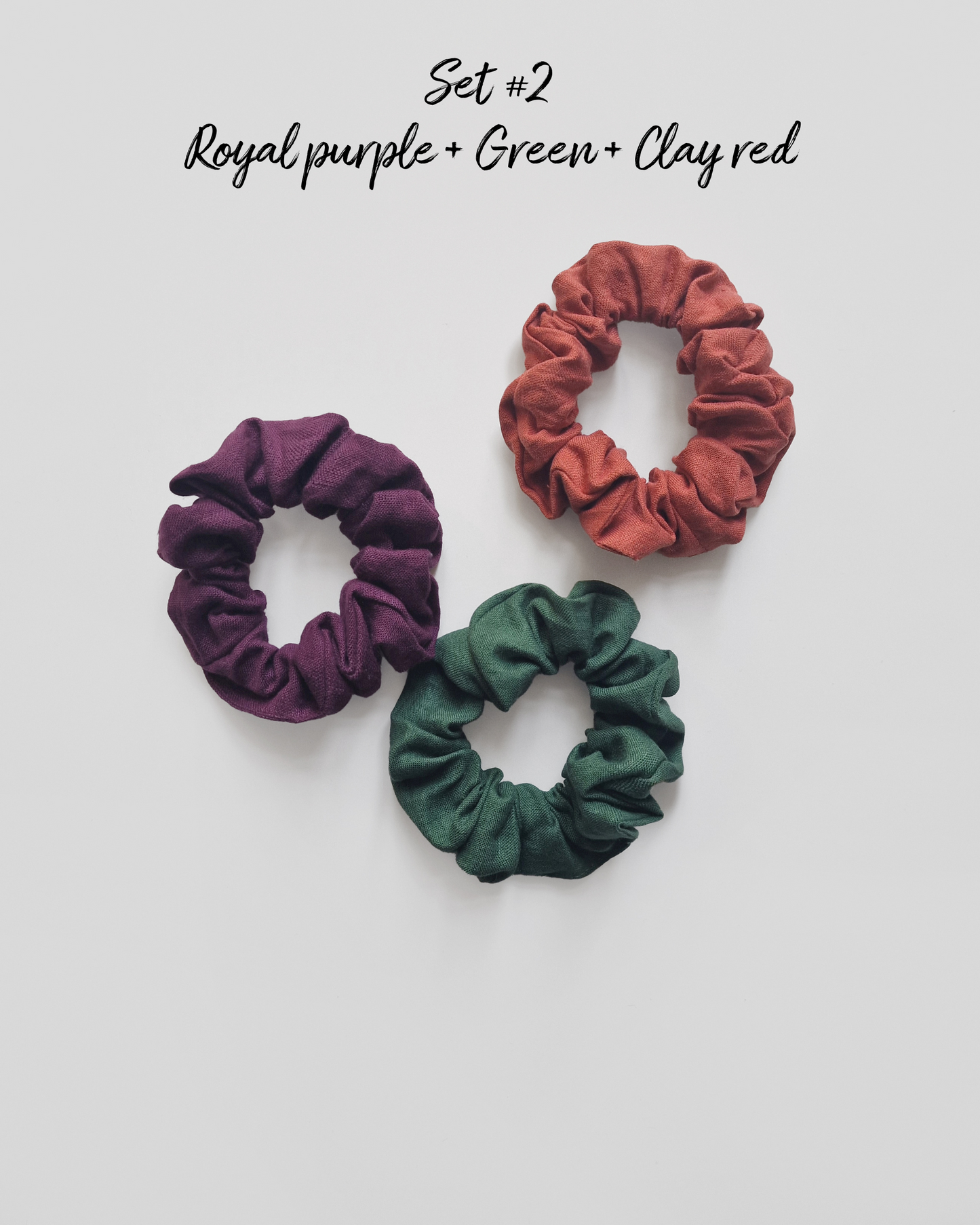 Leinen-Scrunchie-Set (3-teilig)