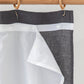 Waterproof linen shower curtain (1 pcs) in Charcoal gray - MagicLinen