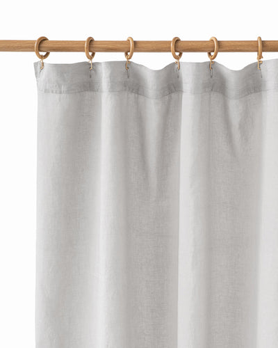 Waterproof linen shower curtain (1 pcs) in Light gray - MagicLinen