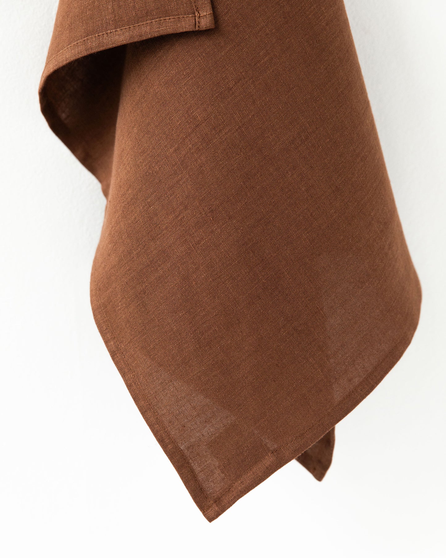 Linen Dish Towel in Chocolate brown | MagicLinen