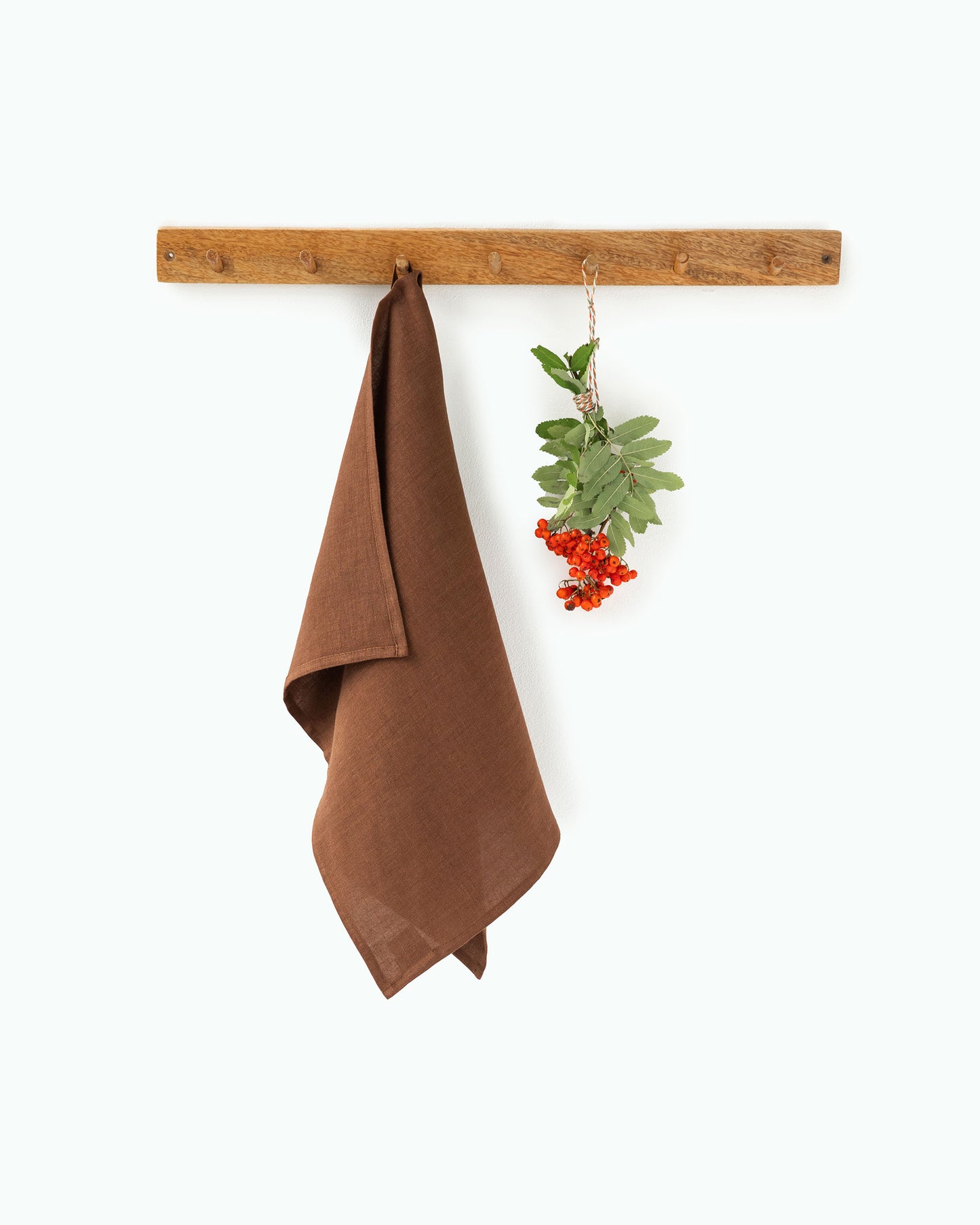 Linen Dish Towel in Chocolate brown | MagicLinen