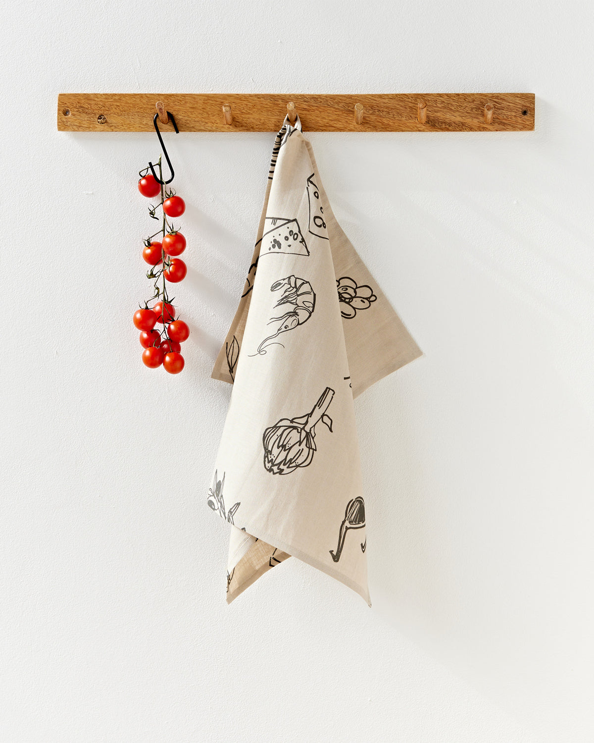 Linen tea towel Italian summer print