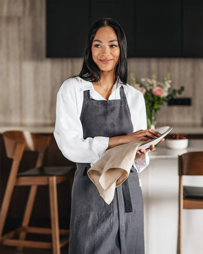 Linen tea towel in Natural linen - MagicLinen