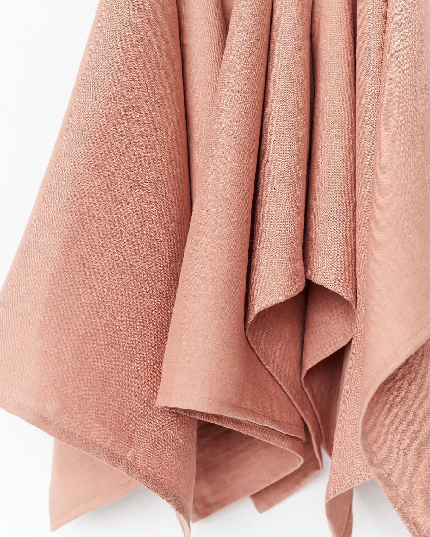 Linen tea towel set of 3 in Ash rose
