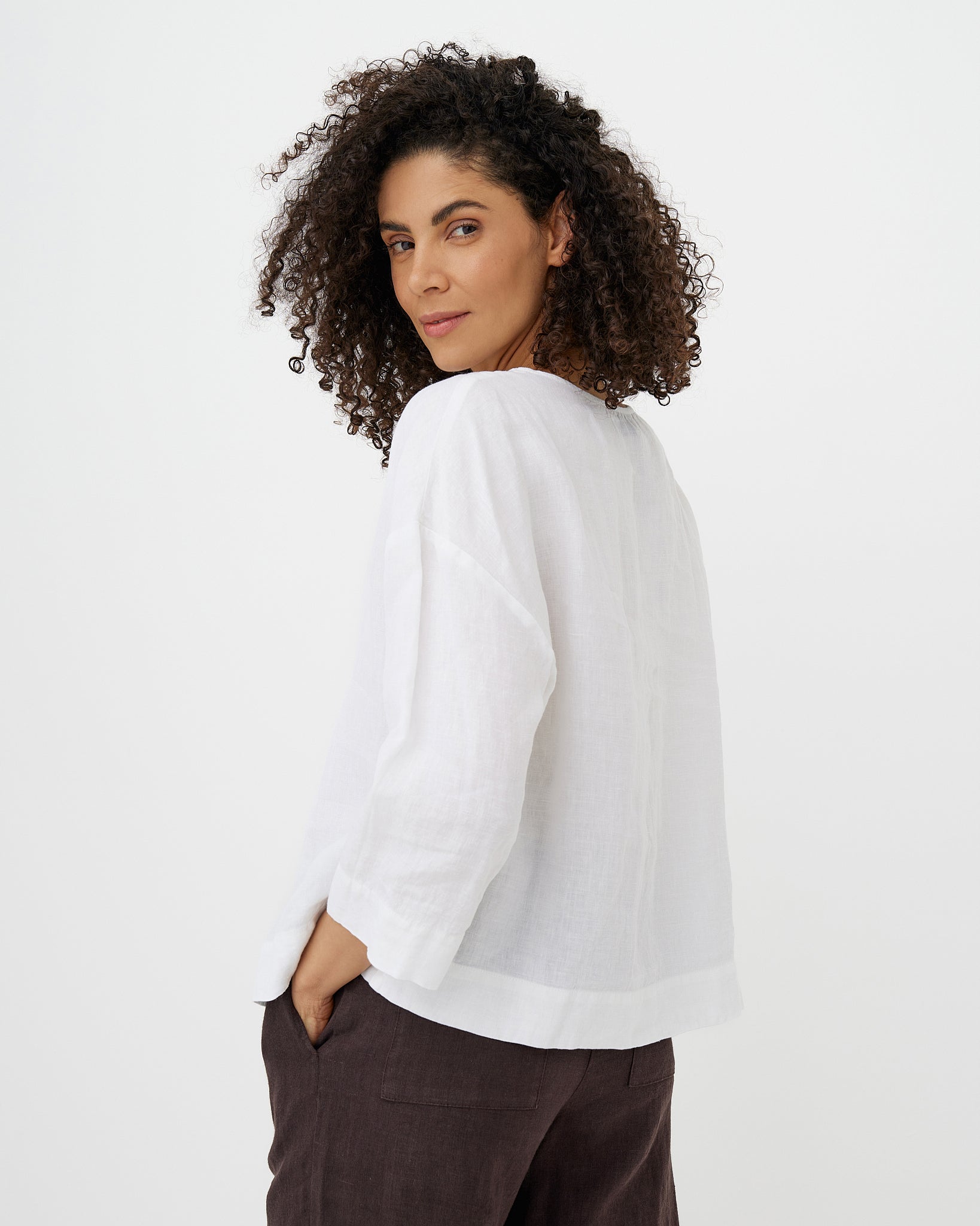 Linen Top AMSTERDAM in White | MagicLinen