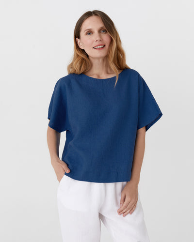 Made to order Loose-fit linen top MIDWAY