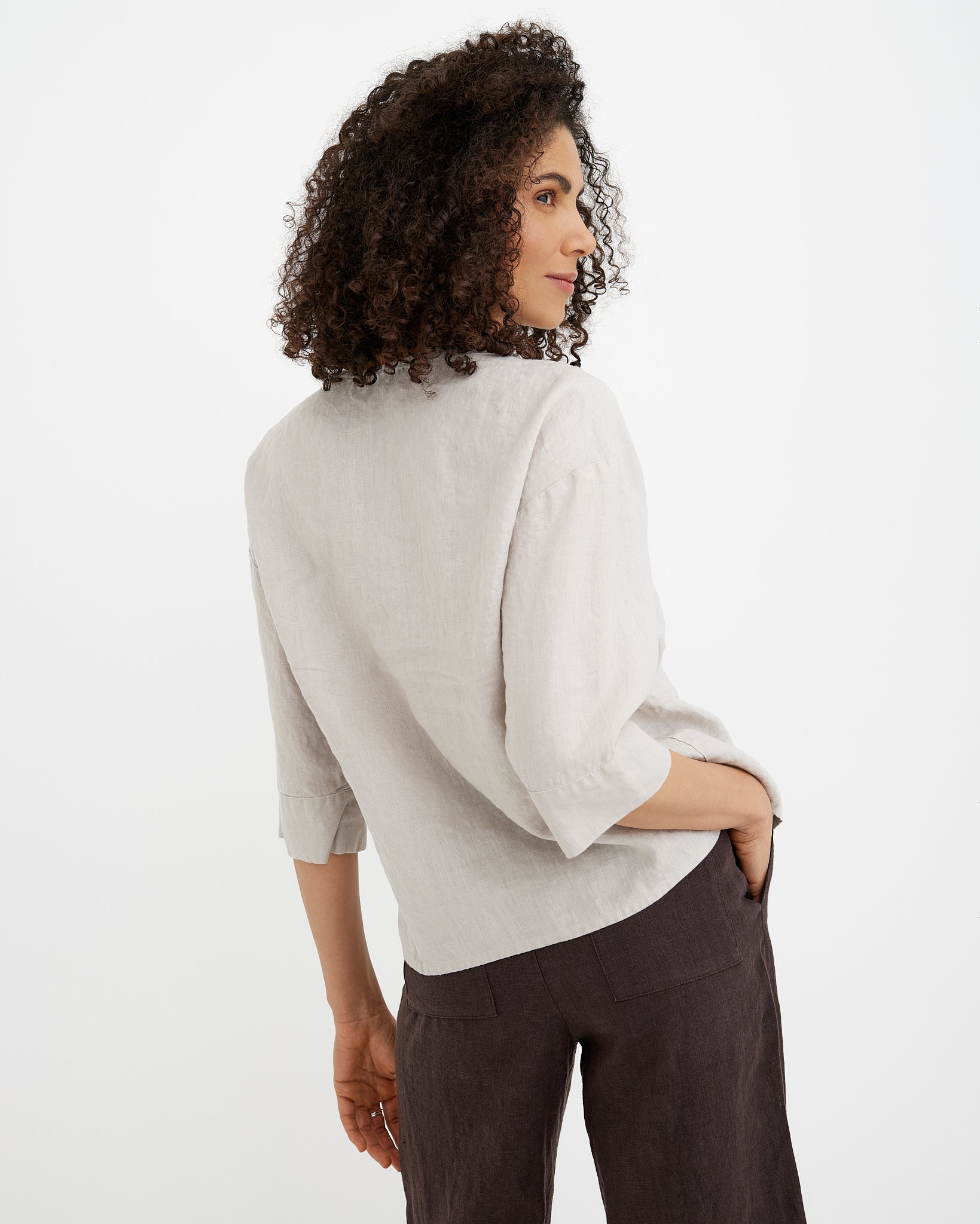 Linen Top ST. TROPEZ in Natural flax | MagicLinen