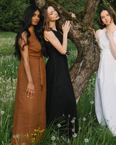 Langes Leinenkleid BORACAY in verschiedenen Farben