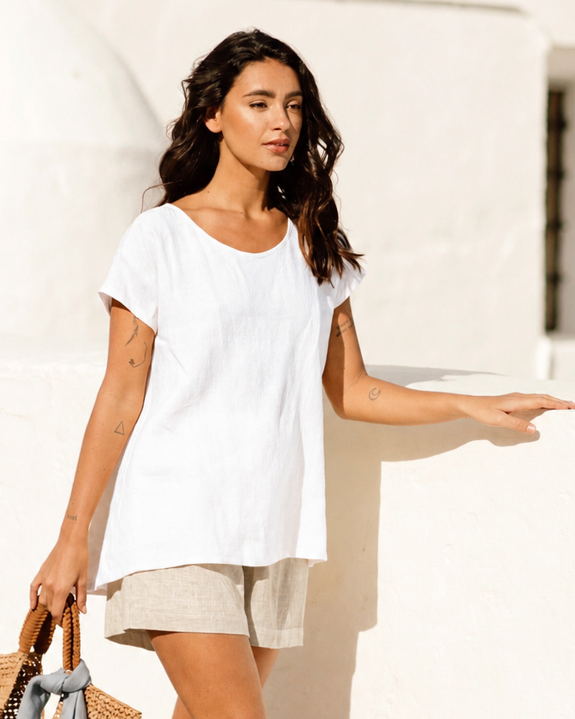 Loose fit linen top TAHOE