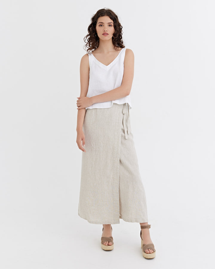 Made to order Linen skirt AZORES MAXI | MagicLinen modelBoxOn